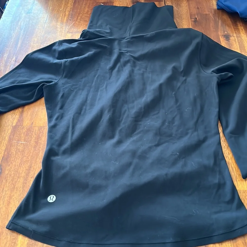 lululemon turtleneck long sleeve with crossed front | color: black size S/4 - Picture 4 of 6